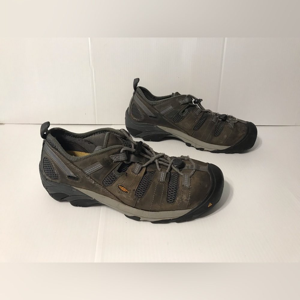 KEEN leather mesh hiking walking outdoor sneakers shoe men size 12